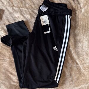 adidas Black Jogger Pants with White 3-Stripe
